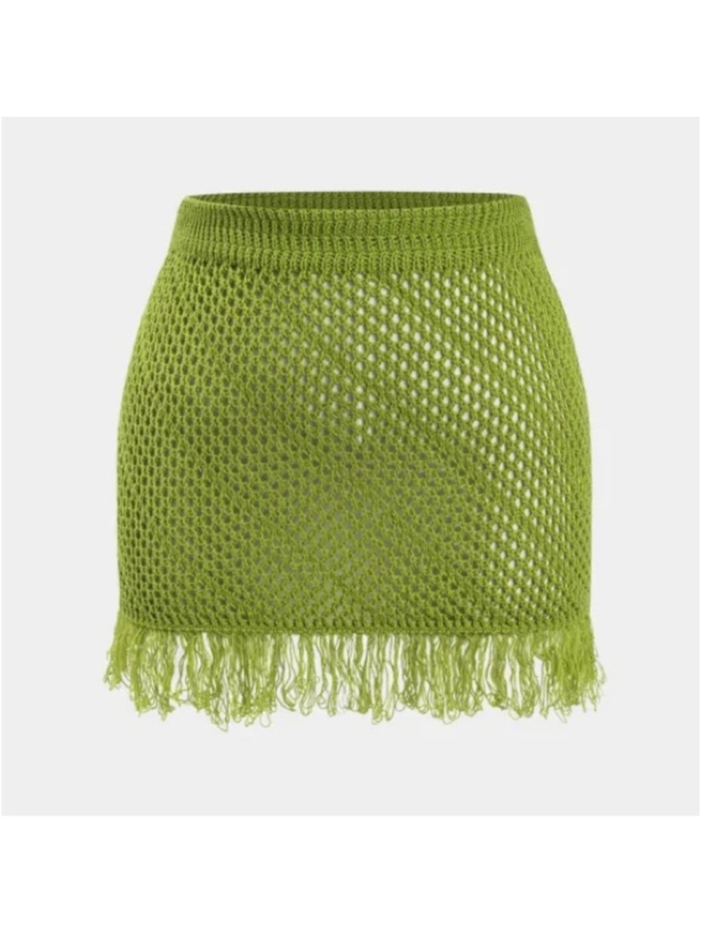 Micas 1XL tie dye fringe mini skirt TP-1